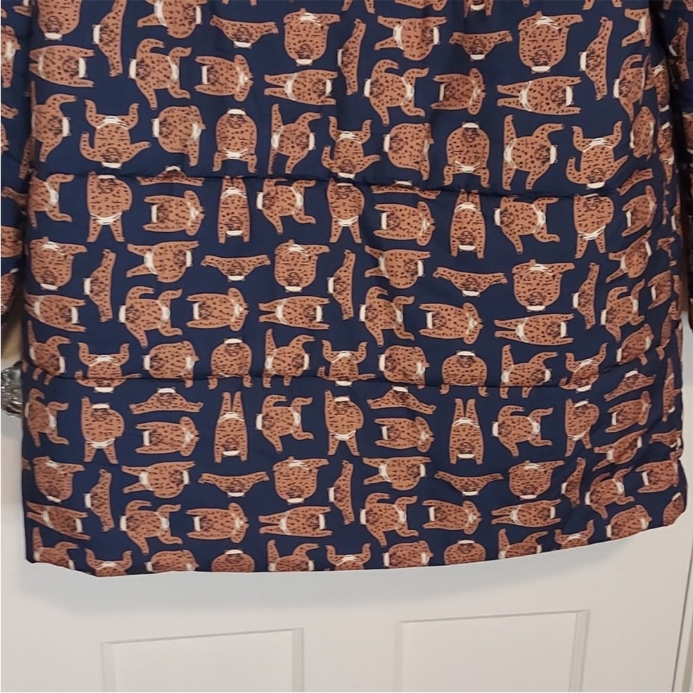 Compania Fantastica Sumo Cat Print Puffer Coat size Large - Picture 16 of 16